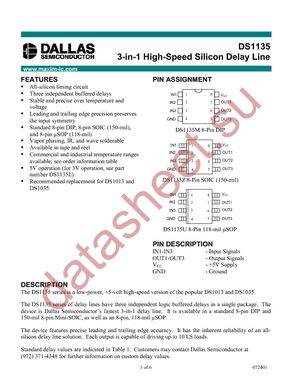 DS1135U-10+ datasheet  